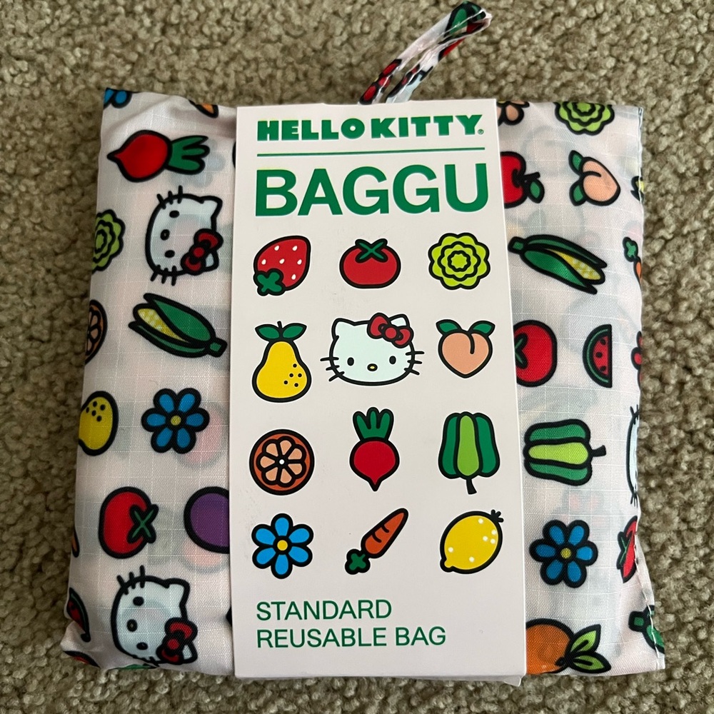 NWT, Baggu Hello Kitty Standard Reusable Bag